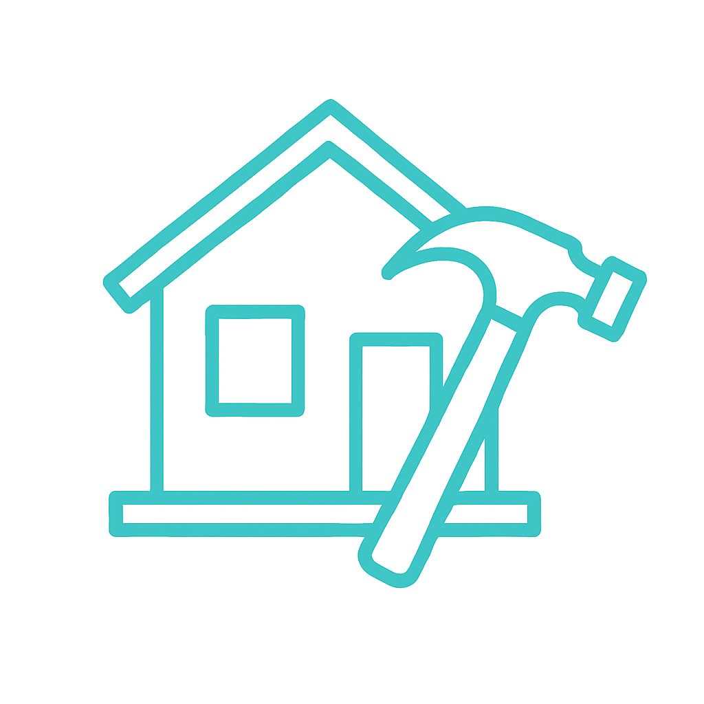 House icon with hammer